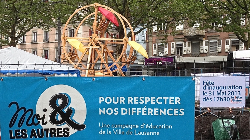 La grande roue à Lausanne, première vente de nos plans, 2013